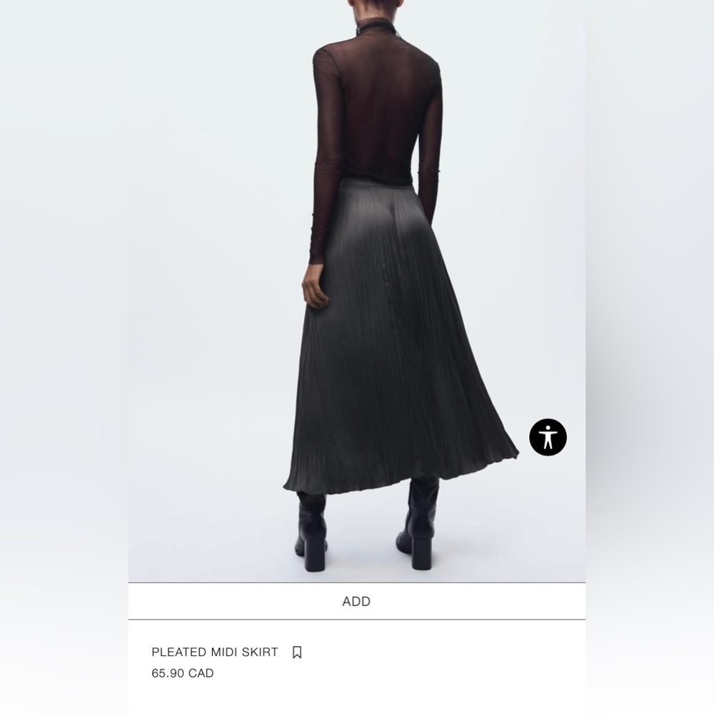 NWT Zara pleated skirt - Picture 9 of 9